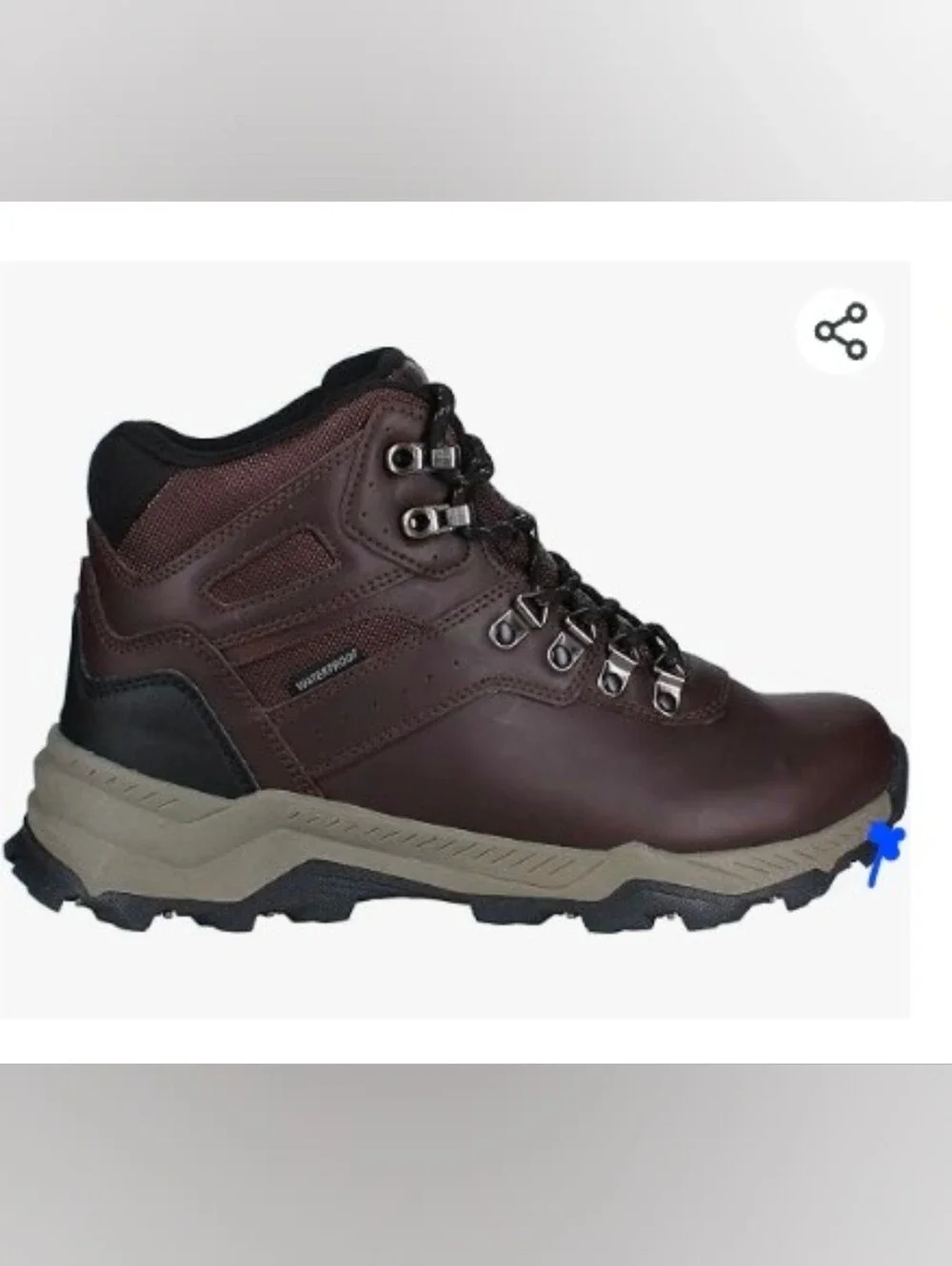 Khombu Brown Leather Trail-Ready Hiking Boot